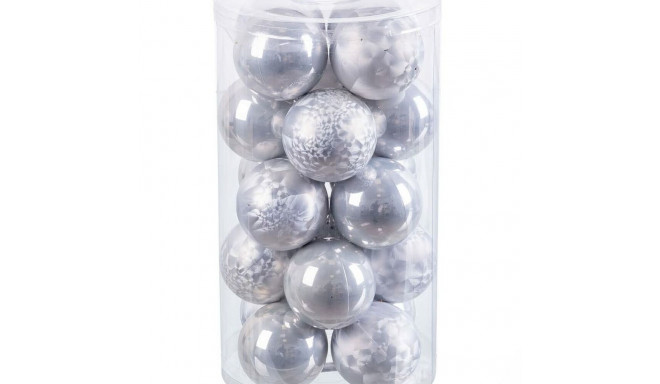 Christmas Baubles Silver Plastic 6 x 6 x 6 cm (20 Units)