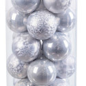 Christmas Baubles Silver Plastic 6 x 6 x 6 cm (20 Units)