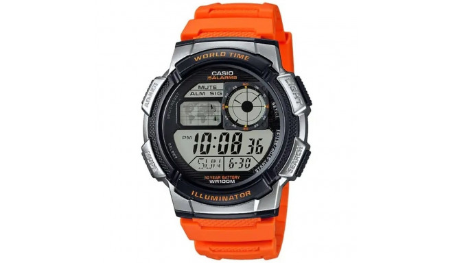 Men's Watch Casio WORLD TIME ILLUMINATOR Orange (Ø 43 mm)