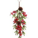 Door Hanger Christmas Red Multicolour Plastic Foam 60 cm