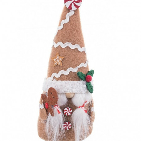 Christmas bauble Beige Multicolour Sand Fabric Girl 8 x 6 x 19,5 cm