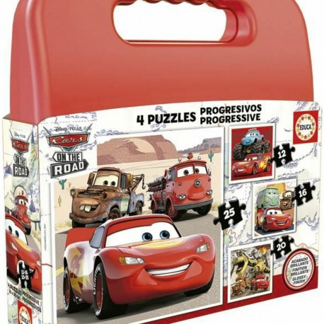 4-Puzzle Set Cars On the Road 73 Pieces