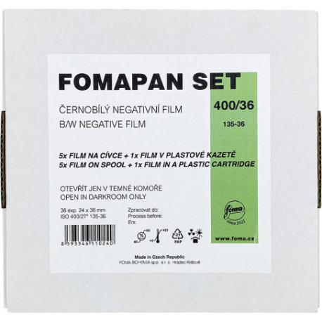 Foma film Fomapan 400/36 Set 6 filmi + kassett