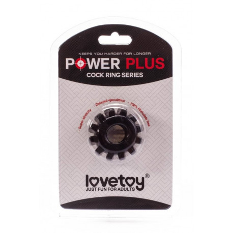 Pierścień na penisa Lovetoy Power Plus czarny śr. 1,6cm