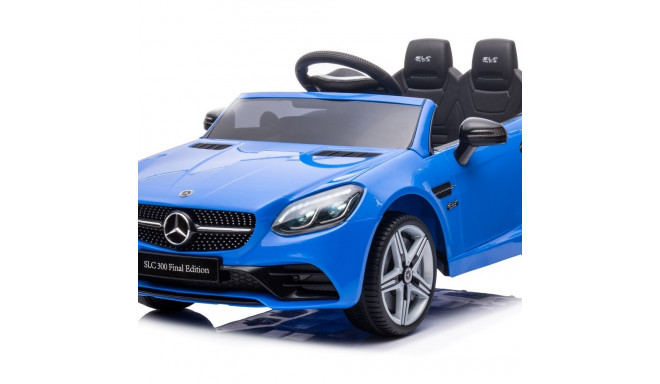 Jeździk na akumulator Mercedes BENZ SLC300 Cabrio dźwięki, światła, pilot - niebieski