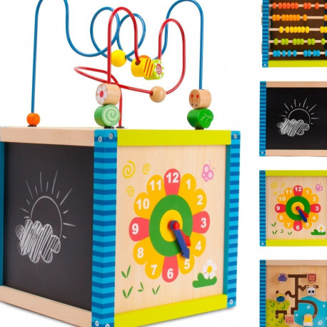 Zabawka drewniana kostka edukacyjna manipulacyjna sorter XL 30 cm