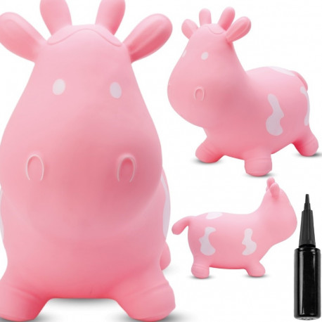 Kummist hüppeloom Lehm 57cm koos pumbaga, heleroosa