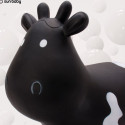 Skoczek gumowy dla dzieci KRÓWKA 57 cm czarno-biały do skakania z pompką