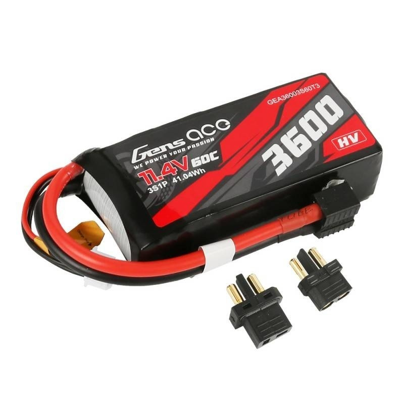 Gens Ace G-Tech 3600mAh 3S 11.4V 60C LiPo Deans & XT60 Adapter main image 1