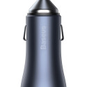 Baseus Golden Contactor Pro car charger, USB + USB-C, QC4.0+, PD, SCP, 40W (gray)