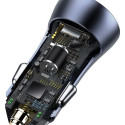 Baseus Golden Contactor Pro car charger, USB + USB-C, QC4.0+, PD, SCP, 40W (gray)