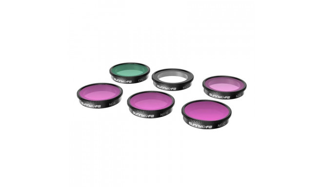 Set of 6 filters MCUV+CPL+ND4+ND8+ND16+ND32 Sunnylife for Insta360 GO 3/2