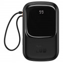 Powerbank Baseus Qpow PRO with Lightning cable, USB-C port and USB 20000mAh, 20W (Black)