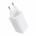 Wall charger Baseus GaN5 Pro 2xUSB-C + USB, 65W (white)