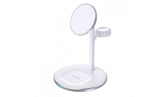 Wireless charger Choetech with stand 2in1 (white)