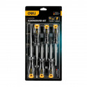 Screwdriver set Deli Tools EDL620006, with magnet, 6 pieces