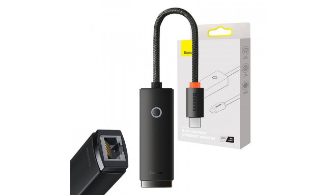 Network adapter Baseus Lite Series USB-C to RJ45 (black)