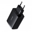 Baseus Compact Quick Charger, 3x USB, 17W (Black)