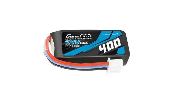 Battery Gens Ace 400mAh 7.4V 60C 2S1P JST