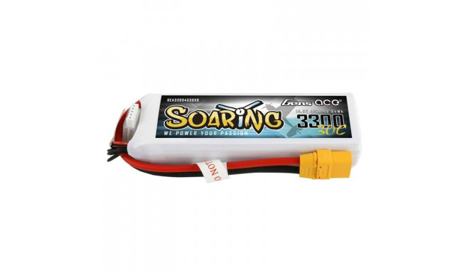 Gens Ace Soaring 3300mAh 14.8V 30C 4S1P XT90 battery