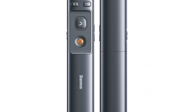 Baseus Orange Dot Multifunctionale remote control for presentation, with a laser pointer - gray