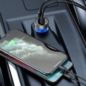 Dual Quick Charger Car Charger Baseus Particular Digital Display QC+PPS 65W (Silver)