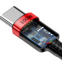 Baseus Cafule PD2.0 100W flash charging USB For Type-C cable (20V 5A)2m Red+Black