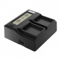 Newell DC-LCD dual-channel charger for BP-A30/A60/A90 batteries for Canon