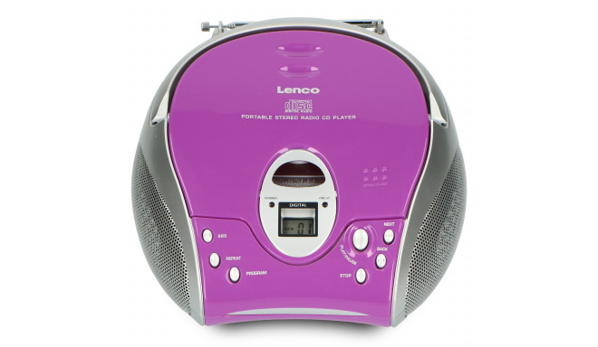 Portable stereo FM radio with CD player Lenco SCD24PU