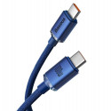 BASEUS cable Type C to Type C PD100W Power Delivery Crystal Shine CAJY000603 1,2m blue