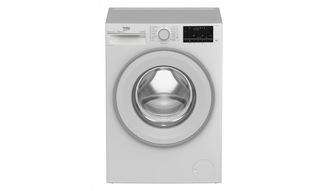 BEKO Washing machine B5WF U78415 WB, 8kg, Energy class A, 1400 rpm, Depth 55 cm, Inverter motor,Home