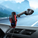 FORCELL car holder with wireless charging automatic sensor + magnetic adapters HS1 15W red