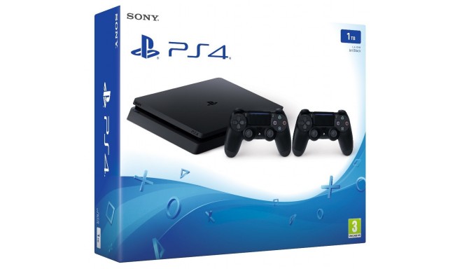 Sony PlayStation 4 Slim 1TB + 2 Controllers