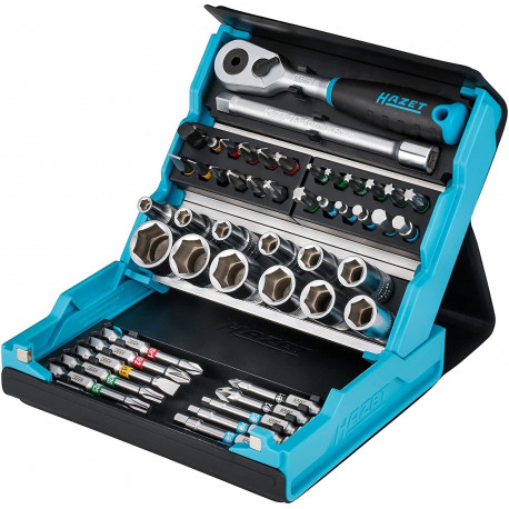 SmartCase Bit-Satz 2200SC-2, 50-teilig (schwarz/blau, 1/4", mit Umschaltknarre)