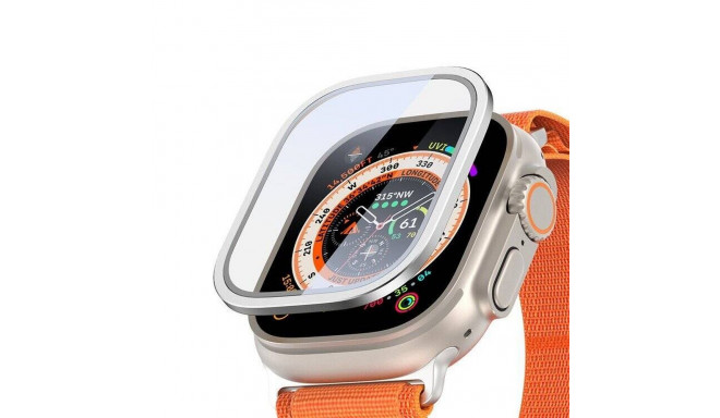 DUX DUCIS tempered glass FLAS with frame for Apple Watch Ultra / Ultra 2 49 mm silver