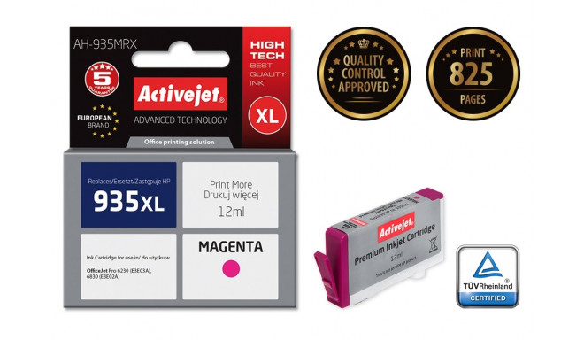 Activejet AH-935MRX tindikassett (asendus HP 935XL C2P25AE; premium; 12 ml; magenta)