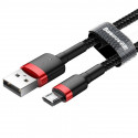 Baseus kaabel USB - microUSB M/M 2m, must/punane