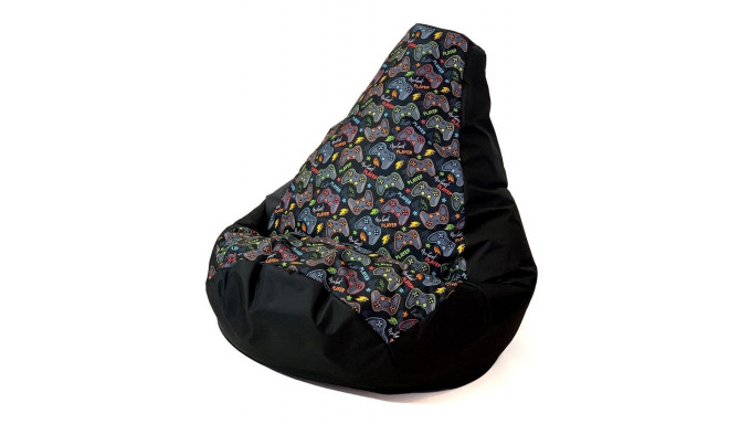 Sako bag pouffe Pear print black-pad player XL 130 x 90 cm