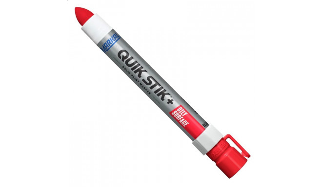 Tööstuslik tahkevärvi marker Markal QUIK STIK+ OILY SURFACE, PUNANE (12tk)
