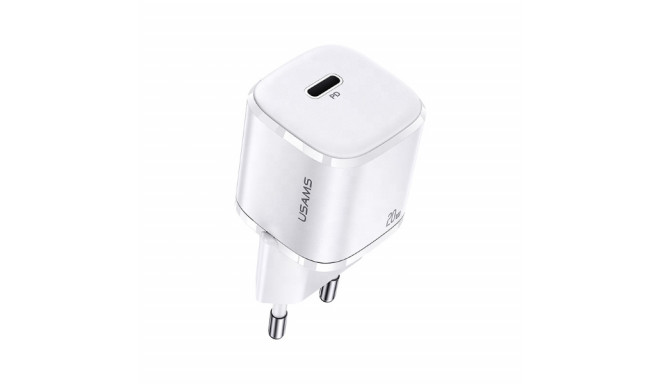 USAMS Ład. siec. 1xUSB-C T36 mini 20W (only head) PD3.0 Fast Charging biały|white CC124TC02 (US-CC12