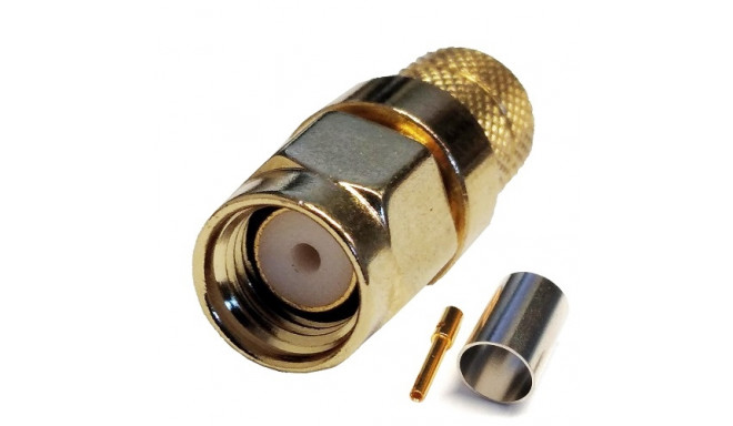 RPSMA-male Crimp Connector for RG6 Cable