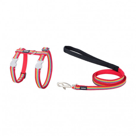 Dog Harness Red Dingo Rainbow 21-35 cm Red Multicolour