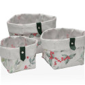 Basket set Versa Acebo Textile 14 x 14 x 14 cm