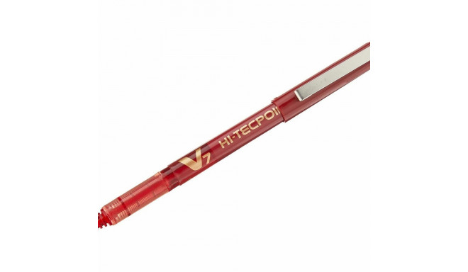 Liquid ink pen Pilot V7 Hi-Tecpoint Red 0,5 mm (12 Units)