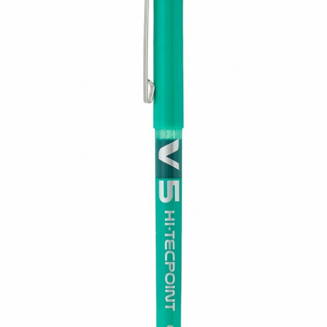 Liquid ink pen Pilot V-5 Hi-Tecpoint Green 0,3 mm (12 Units)