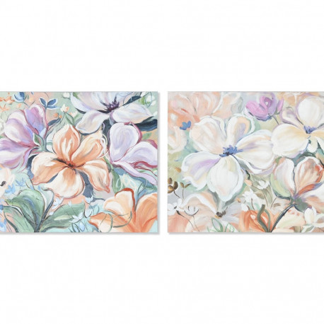Maal Home ESPRIT Kwiaty Shabby Chic 100 x 3,7 x 80 cm (2 Ühikut)