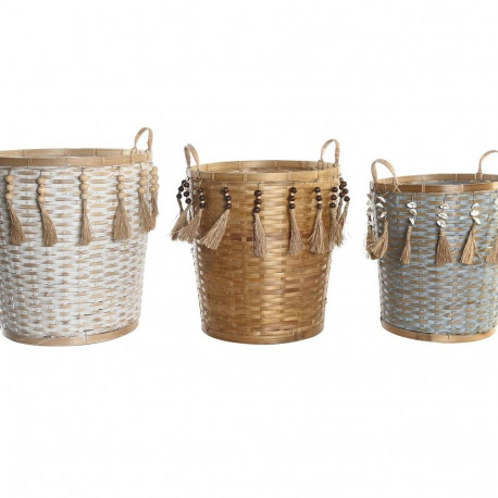 Korvikomplekt DKD Home Decor Mitmevärviline Bambus (3 Tükid, osad)