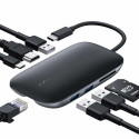USB-jaotur Aukey CB-C71 Must 100 W