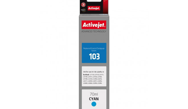 Original Ink Cartridge Activejet AE-103C Blue