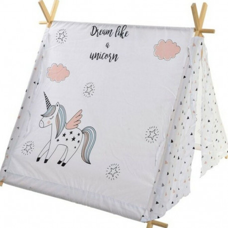 Tent DKD Home Decor Cotton Wood Unicorn (110 x 110 x 106 cm)
